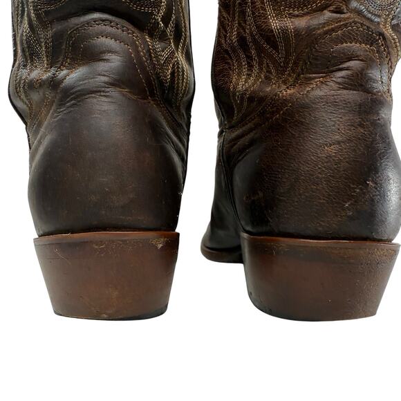 Shyanne Loretta Western Boots Women 9.5B Brown Leather Cowgirl Pointed Snip Toe - Picture 6 of 11